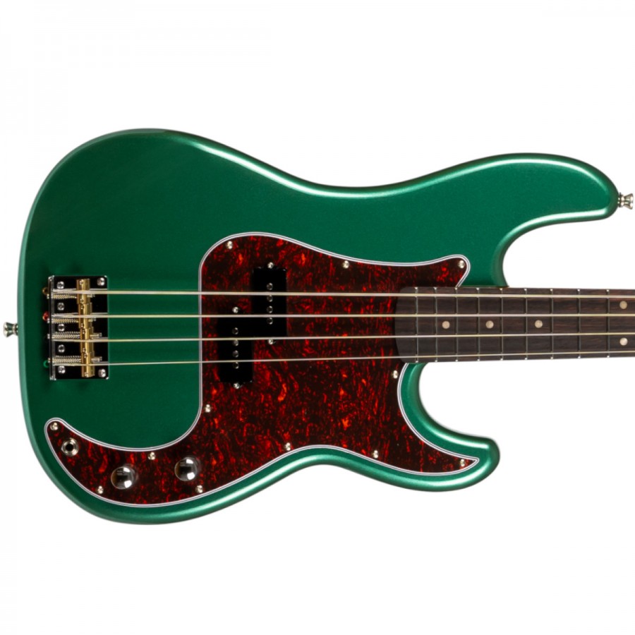Jet Guitars JPB-300 SG R Roasted Maple / Rosewood Bass Guitar - Green